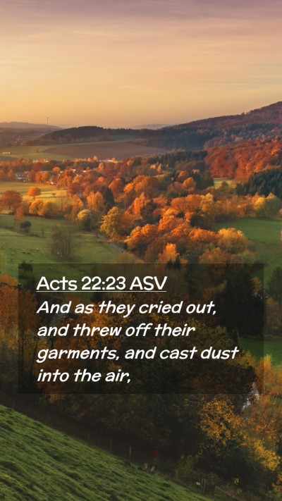 Picture 02 - Acts 22:23 ASV Mobile Phone Wallpaper - And as they cried out, and threw off their - Mobile Bible Verse Wallpaper