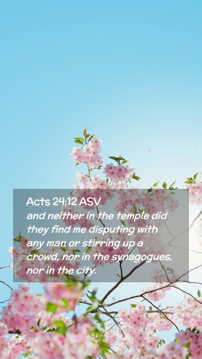 Picture 02 - Acts 24:12 ASV Mobile Phone Wallpaper - and neither in the temple did they find me - Mobile Bible Verse Wallpaper