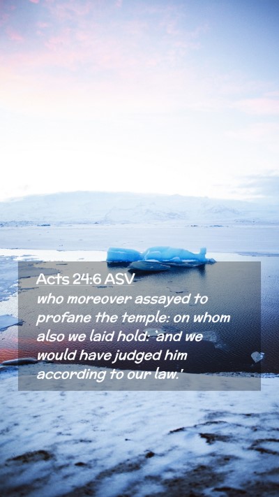 Picture 02 - Acts 24:6 ASV Mobile Phone Wallpaper - who moreover assayed to profane the temple: on - Mobile Bible Verse Wallpaper
