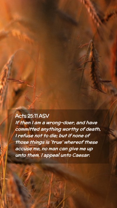 Picture 02 - Acts 25:11 ASV Mobile Phone Wallpaper - If then I am a wrong-doer, and have committed - Mobile Bible Verse Wallpaper