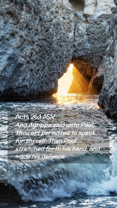 Picture 02 - Acts 26:1 ASV Mobile Phone Wallpaper - And Agrippa said unto Paul, Thou art permitted to - Mobile Bible Verse Wallpaper