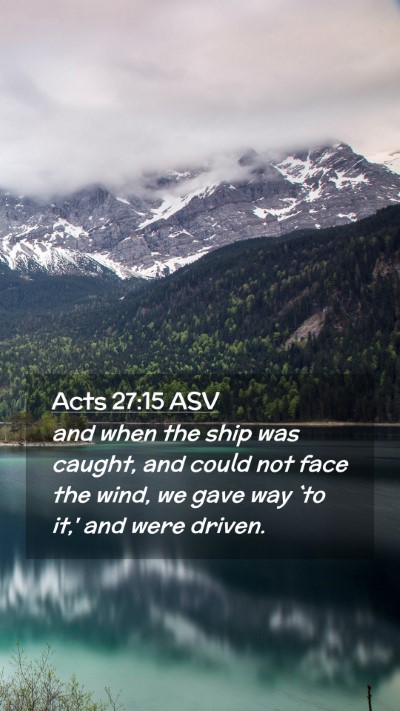 Picture 02 - Acts 27:15 ASV Mobile Phone Wallpaper - and when the ship was caught, and could not face - Mobile Bible Verse Wallpaper