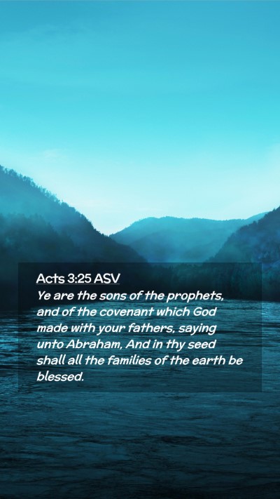 Picture 02 - Acts 3:25 ASV Mobile Phone Wallpaper - Ye are the sons of the prophets, and of the - Mobile Bible Verse Wallpaper