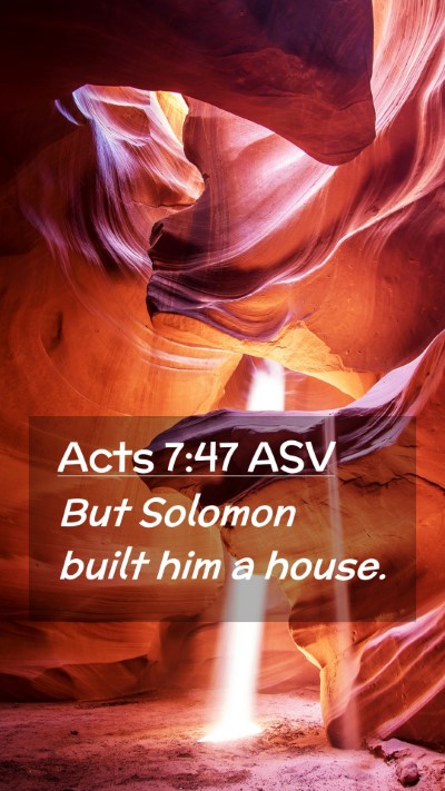 Picture 02 - Acts 7:47 ASV Mobile Phone Wallpaper - But Solomon built him a - Mobile Bible Verse Wallpaper