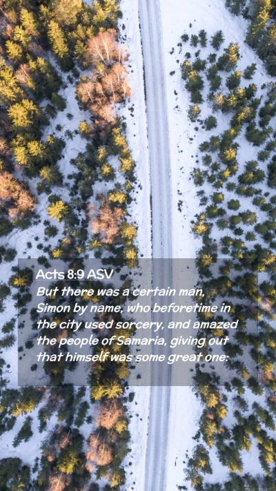 Picture 02 - Acts 8:9 ASV Mobile Phone Wallpaper - But there was a certain man, Simon by name, who - Mobile Bible Verse Wallpaper