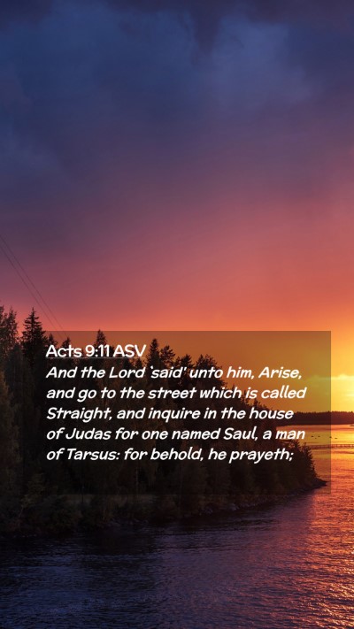 Picture 02 - Acts 9:11 ASV Mobile Phone Wallpaper - And the Lord `said' unto him, Arise, and go to - Mobile Bible Verse Wallpaper