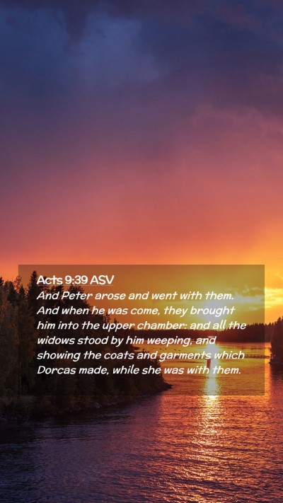 Picture 02 - Acts 9:39 ASV Mobile Phone Wallpaper - And Peter arose and went with them. And when he - Mobile Bible Verse Wallpaper