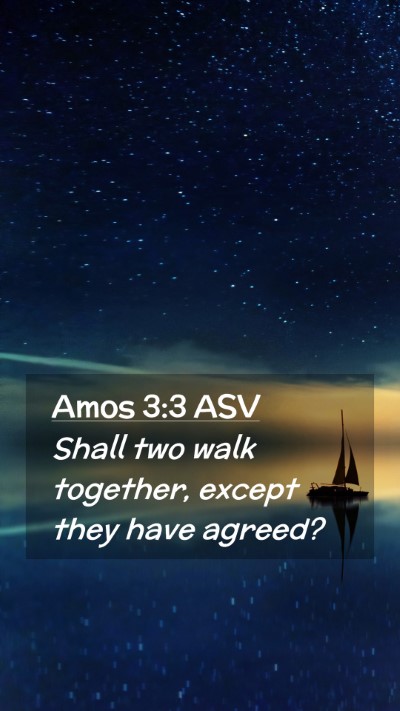 Picture 02 - Amos 3:3 ASV Mobile Phone Wallpaper - Shall two walk together, except they have - Mobile Bible Verse Wallpaper