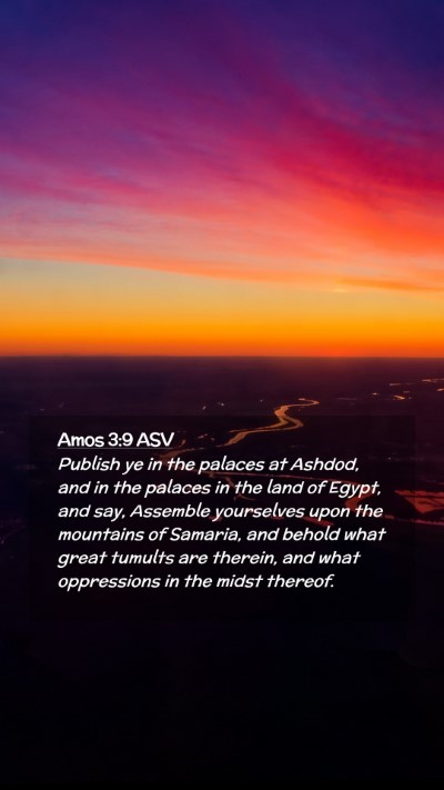 Picture 02 - Amos 3:9 ASV Mobile Phone Wallpaper - Publish ye in the palaces at Ashdod, and in the - Mobile Bible Verse Wallpaper
