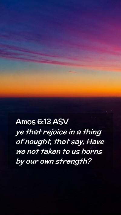 Picture 02 - Amos 6:13 ASV Mobile Phone Wallpaper - ye that rejoice in a thing of nought, that say, - Mobile Bible Verse Wallpaper