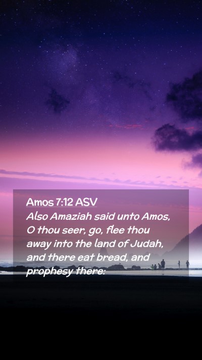 Picture 02 - Amos 7:12 ASV Mobile Phone Wallpaper - Also Amaziah said unto Amos, O thou seer, go, - Mobile Bible Verse Wallpaper