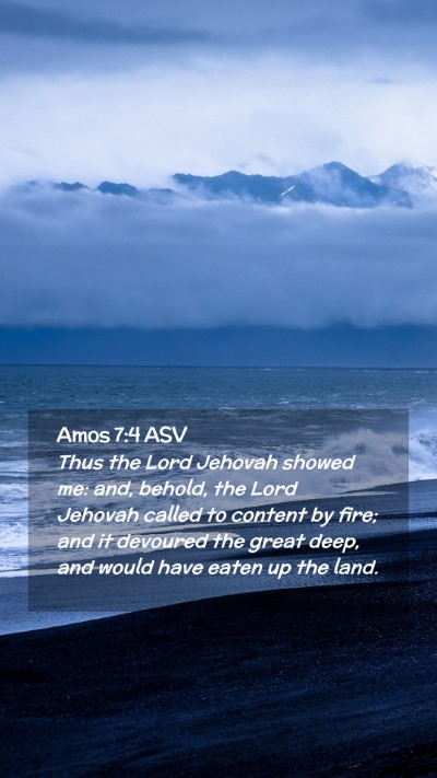 Picture 02 - Amos 7:4 ASV Mobile Phone Wallpaper - Thus the Lord Jehovah showed me: and, behold, the - Mobile Bible Verse Wallpaper