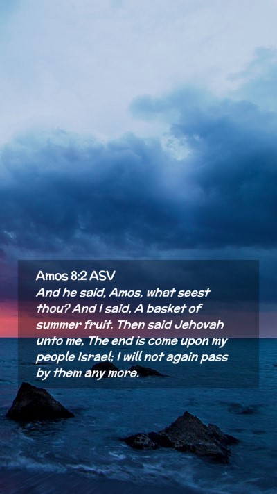 Picture 02 - Amos 8:2 ASV Mobile Phone Wallpaper - And he said, Amos, what seest thou? And I said, A - Mobile Bible Verse Wallpaper