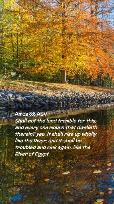 Picture 02 - Amos 8:8 ASV Mobile Phone Wallpaper - Shall not the land tremble for this, and every - Mobile Bible Verse Wallpaper