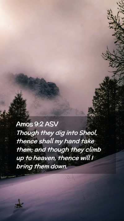 Picture 02 - Amos 9:2 ASV Mobile Phone Wallpaper - Though they dig into Sheol, thence shall my hand - Mobile Bible Verse Wallpaper