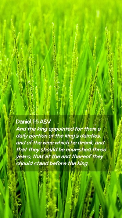 Picture 02 - Daniel 1:5 ASV Mobile Phone Wallpaper - And the king appointed for them a daily portion - Mobile Bible Verse Wallpaper