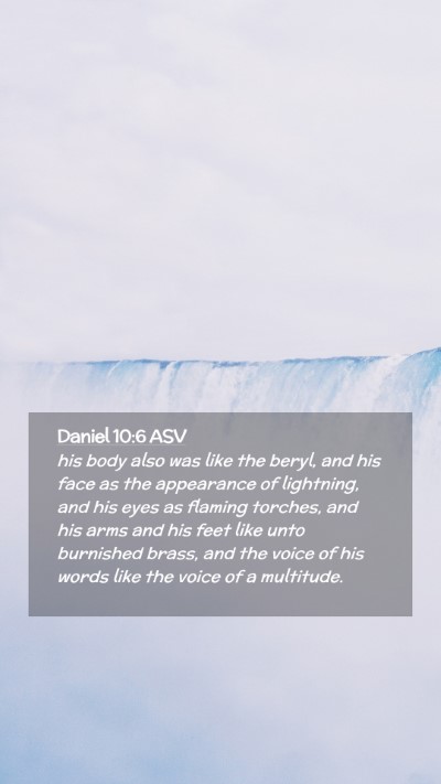 Picture 02 - Daniel 10:6 ASV Mobile Phone Wallpaper - his body also was like the beryl, and his face as - Mobile Bible Verse Wallpaper