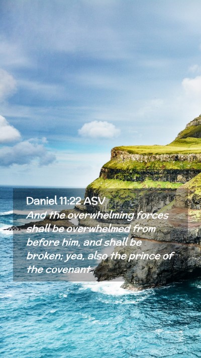 Picture 02 - Daniel 11:22 ASV Mobile Phone Wallpaper - And the overwhelming forces shall be overwhelmed - Mobile Bible Verse Wallpaper