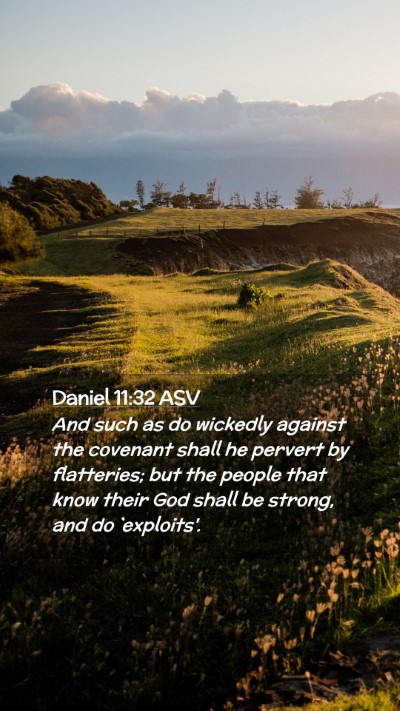 Picture 02 - Daniel 11:32 ASV Mobile Phone Wallpaper - And such as do wickedly against the covenant - Mobile Bible Verse Wallpaper
