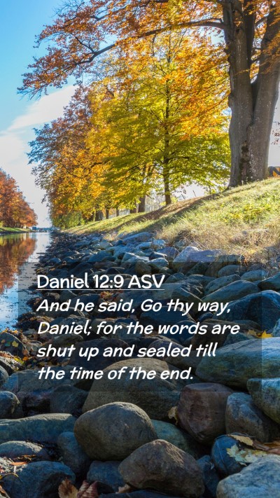 Picture 02 - Daniel 12:9 ASV Mobile Phone Wallpaper - And he said, Go thy way, Daniel; for the words - Mobile Bible Verse Wallpaper