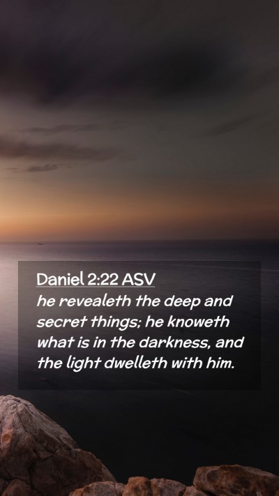 Picture 02 - Daniel 2:22 ASV Mobile Phone Wallpaper - he revealeth the deep and secret things; he - Mobile Bible Verse Wallpaper