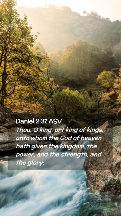 Picture 02 - Daniel 2:37 ASV Mobile Phone Wallpaper - Thou, O king, art king of kings, unto whom the - Mobile Bible Verse Wallpaper