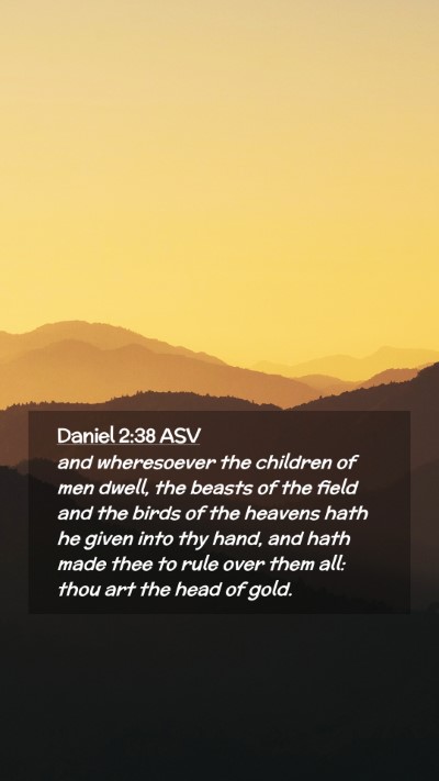 Picture 02 - Daniel 2:38 ASV Mobile Phone Wallpaper - and wheresoever the children of men dwell, the - Mobile Bible Verse Wallpaper