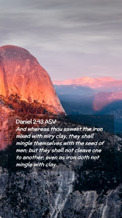 Picture 02 - Daniel 2:43 ASV Mobile Phone Wallpaper - And whereas thou sawest the iron mixed with miry - Mobile Bible Verse Wallpaper