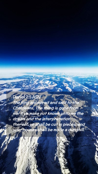 Picture 02 - Daniel 2:5 ASV Mobile Phone Wallpaper - The king answered and said to the Chaldeans, The - Mobile Bible Verse Wallpaper