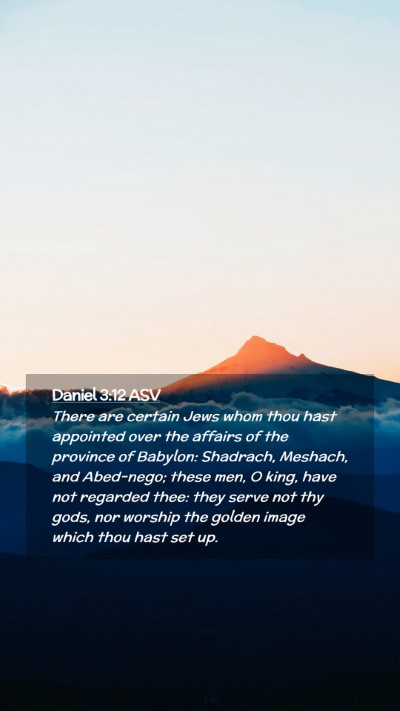 Picture 02 - Daniel 3:12 ASV Mobile Phone Wallpaper - There are certain Jews whom thou hast appointed - Mobile Bible Verse Wallpaper