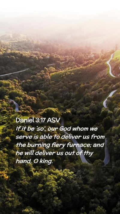 Picture 02 - Daniel 3:17 ASV Mobile Phone Wallpaper - If it be `so', our God whom we serve is able to - Mobile Bible Verse Wallpaper