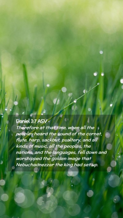Picture 02 - Daniel 3:7 ASV Mobile Phone Wallpaper - Therefore at that time, when all the peoples - Mobile Bible Verse Wallpaper