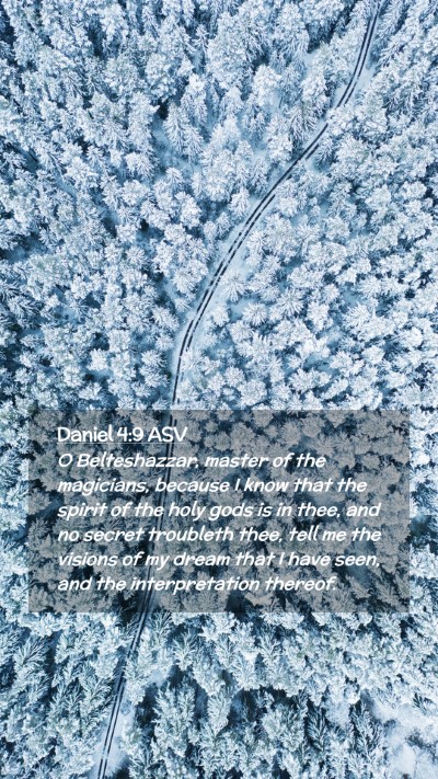 Picture 02 - Daniel 4:9 ASV Mobile Phone Wallpaper - O Belteshazzar, master of the magicians, because - Mobile Bible Verse Wallpaper