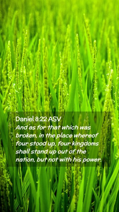 Picture 02 - Daniel 8:22 ASV Mobile Phone Wallpaper - And as for that which was broken, in the place - Mobile Bible Verse Wallpaper
