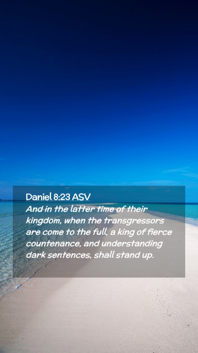 Picture 02 - Daniel 8:23 ASV Mobile Phone Wallpaper - And in the latter time of their kingdom, when the - Mobile Bible Verse Wallpaper