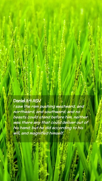 Picture 02 - Daniel 8:4 ASV Mobile Phone Wallpaper - I saw the ram pushing westward, and northward, - Mobile Bible Verse Wallpaper