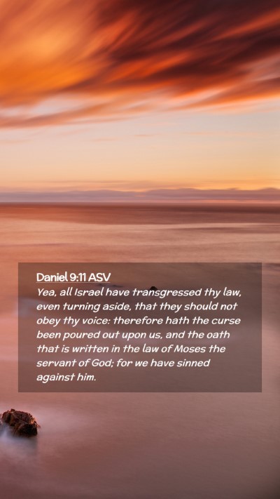 Picture 02 - Daniel 9:11 ASV Mobile Phone Wallpaper - Yea, all Israel have transgressed thy law, even - Mobile Bible Verse Wallpaper