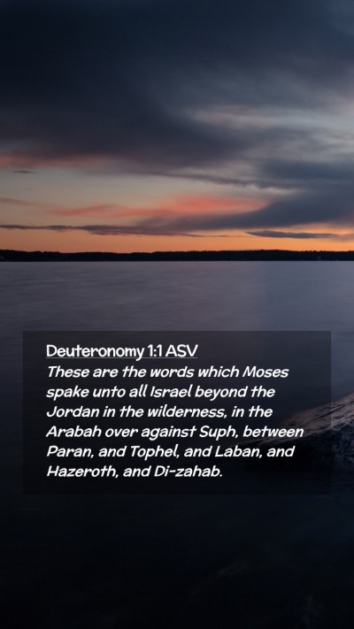 Picture 02 - Deuteronomy 1:1 ASV Mobile Phone Wallpaper - These are the words which Moses spake unto all - Mobile Bible Verse Wallpaper