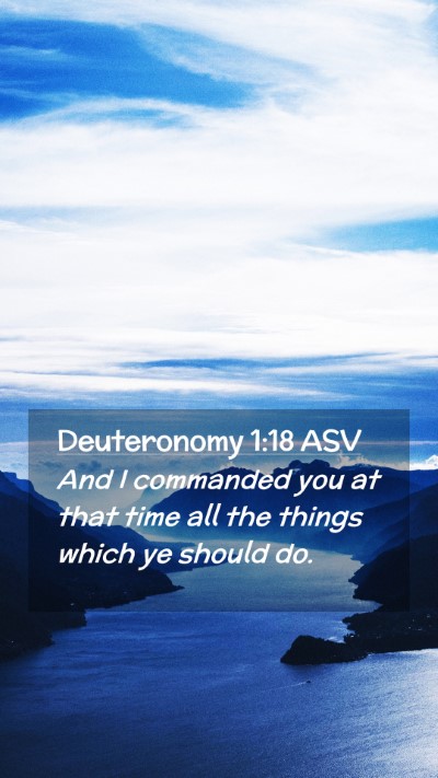 Picture 02 - Deuteronomy 1:18 ASV Mobile Phone Wallpaper - And I commanded you at that time all the things - Mobile Bible Verse Wallpaper