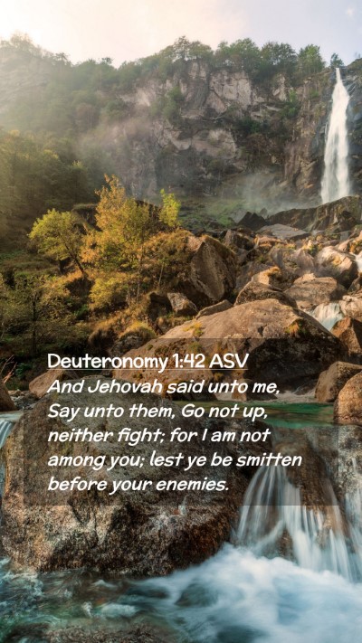 Picture 02 - Deuteronomy 1:42 ASV Mobile Phone Wallpaper - And Jehovah said unto me, Say unto them, Go not - Mobile Bible Verse Wallpaper