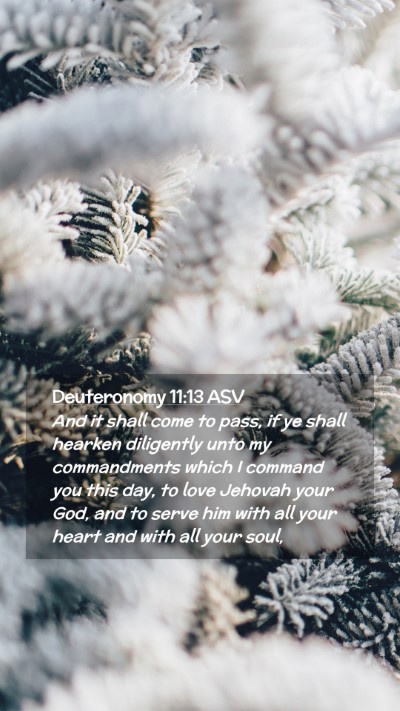 Picture 02 - Deuteronomy 11:13 ASV Mobile Phone Wallpaper - And it shall come to pass, if ye shall hearken - Mobile Bible Verse Wallpaper