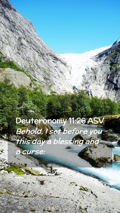 Picture 02 - Deuteronomy 11:26 ASV Mobile Phone Wallpaper - Behold, I set before you this day a blessing and - Mobile Bible Verse Wallpaper