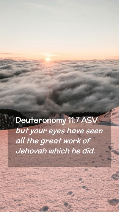 Picture 02 - Deuteronomy 11:7 ASV Mobile Phone Wallpaper - but your eyes have seen all the great work of - Mobile Bible Verse Wallpaper