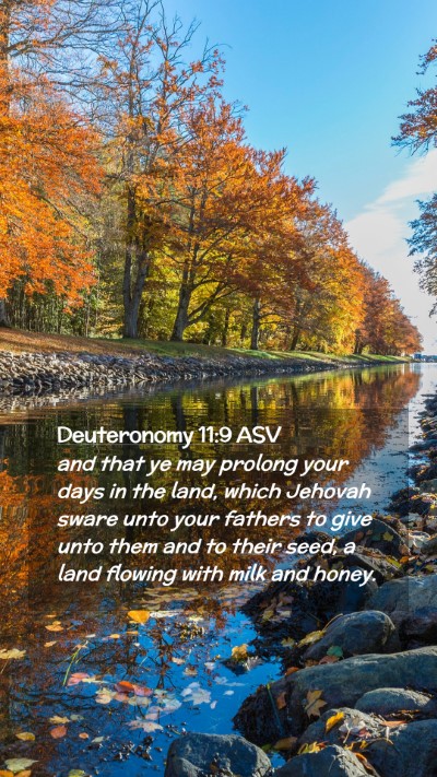 Picture 02 - Deuteronomy 11:9 ASV Mobile Phone Wallpaper - and that ye may prolong your days in the land, - Mobile Bible Verse Wallpaper