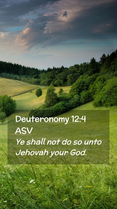 Picture 02 - Deuteronomy 12:4 ASV Mobile Phone Wallpaper - Ye shall not do so unto Jehovah your - Mobile Bible Verse Wallpaper