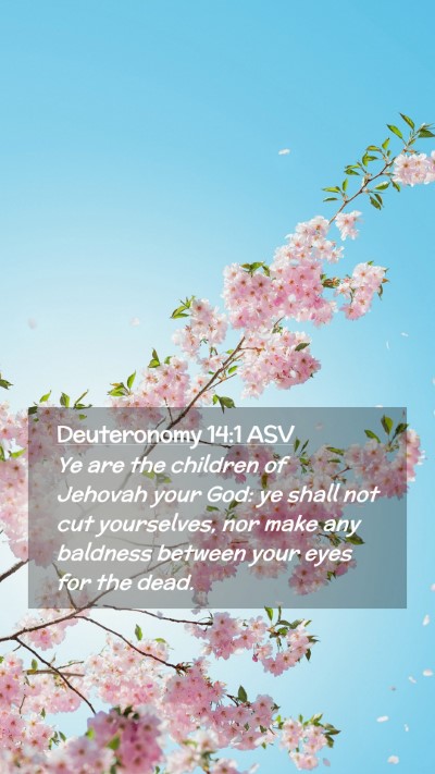 Picture 02 - Deuteronomy 14:1 ASV Mobile Phone Wallpaper - Ye are the children of Jehovah your God: ye shall - Mobile Bible Verse Wallpaper