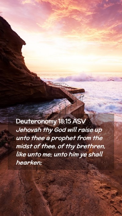 Picture 02 - Deuteronomy 18:15 ASV Mobile Phone Wallpaper - Jehovah thy God will raise up unto thee a prophet - Mobile Bible Verse Wallpaper