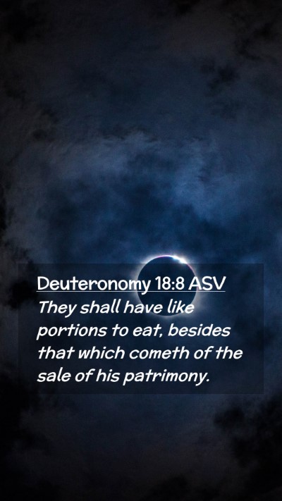 Picture 02 - Deuteronomy 18:8 ASV Mobile Phone Wallpaper - They shall have like portions to eat, besides - Mobile Bible Verse Wallpaper