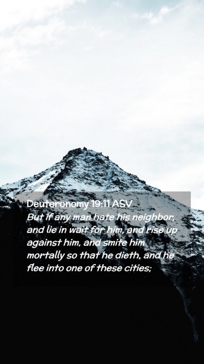 Picture 02 - Deuteronomy 19:11 ASV Mobile Phone Wallpaper - But if any man hate his neighbor, and lie in wait - Mobile Bible Verse Wallpaper