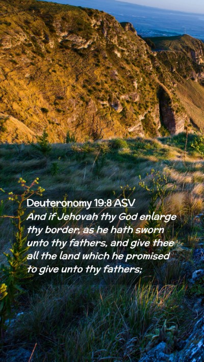 Picture 02 - Deuteronomy 19:8 ASV Mobile Phone Wallpaper - And if Jehovah thy God enlarge thy border, as he - Mobile Bible Verse Wallpaper